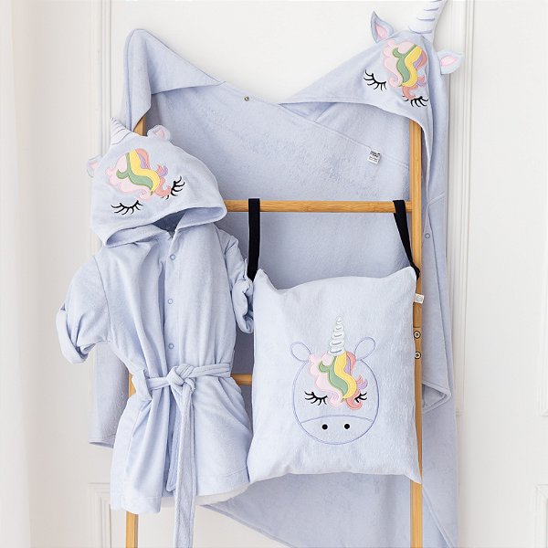 Necessaire Porta Lenço Umedecido - Atoalhado Azul