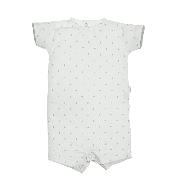 Macacão Curto - Poá Cinza