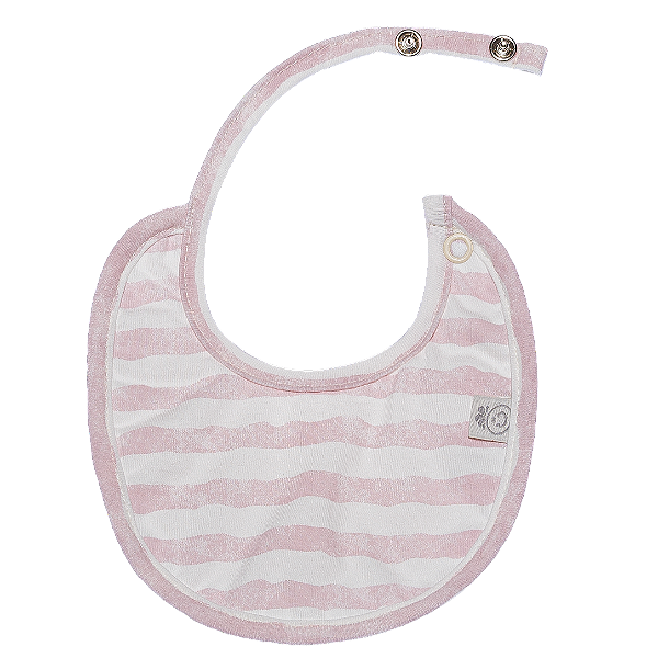 Babador Mini Estampado - Listrado Rosê