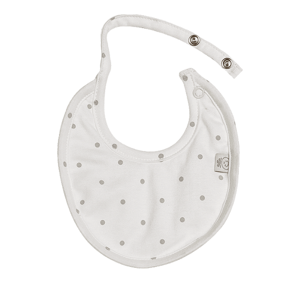 Babador Mini Estampado - Poá Cinza