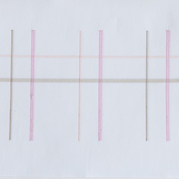 Lençol de Mini Berço Malha Premium - Xadrez Rosa