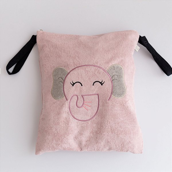 Saco para Roupa Suja e Úmida - Elefanta Rosê