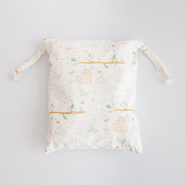 Saco para Roupa Suja e Úmida Estampado - Gaiolas