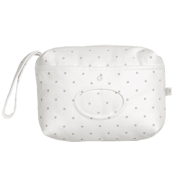 Necessaire Porta Lenço Umedecido - Poá Cinza