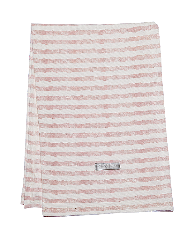 Cueiro de Suedine Estampado - Listrado Rosê