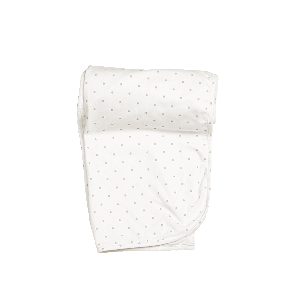 Manta Dupla de Suedine Estampado - Poá Cinza