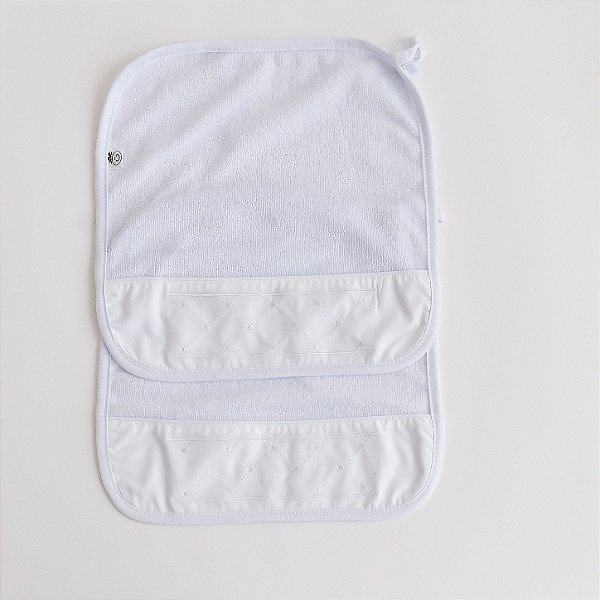 Pano de Boca Atoalhado Simples Premium - Losango Branco