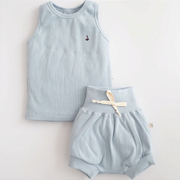 Conj. Regata com Shorts Luxo - Azul