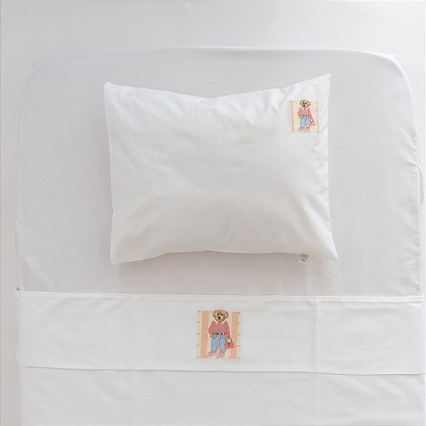 Lençol de Berço e Mini Cama Percal - Ursa