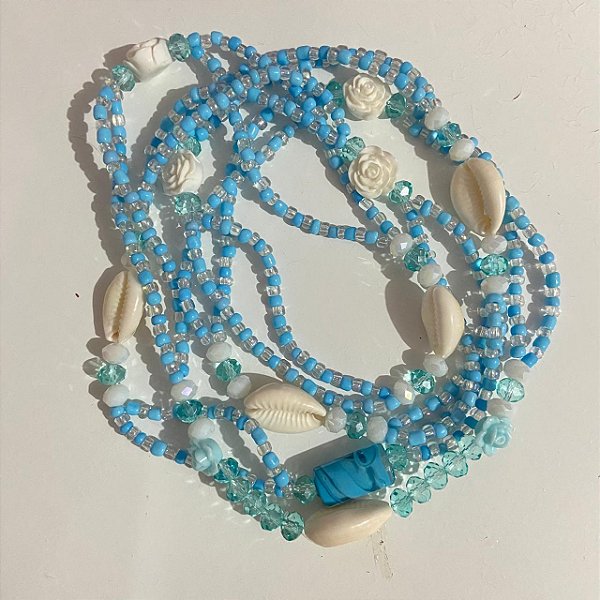 Guia Iemanja azul com transparente