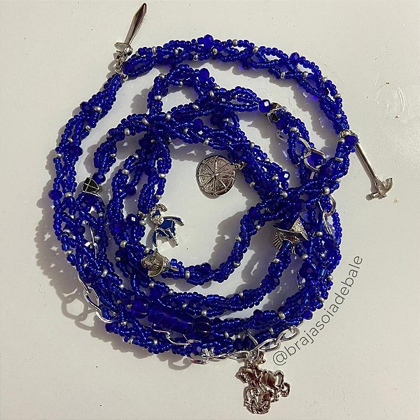 Guia de Ogum azul com corrente