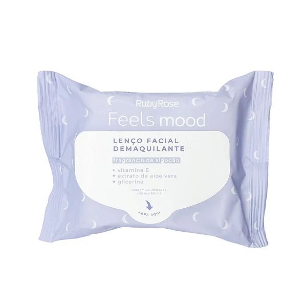 Lenço Facial Demaquilante com Vitamina E- Ruby Rose
