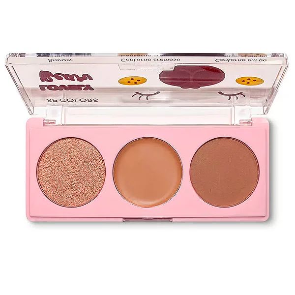 Paleta de Contorno e Bronzer Lovely Bear - SP Color - Versão A