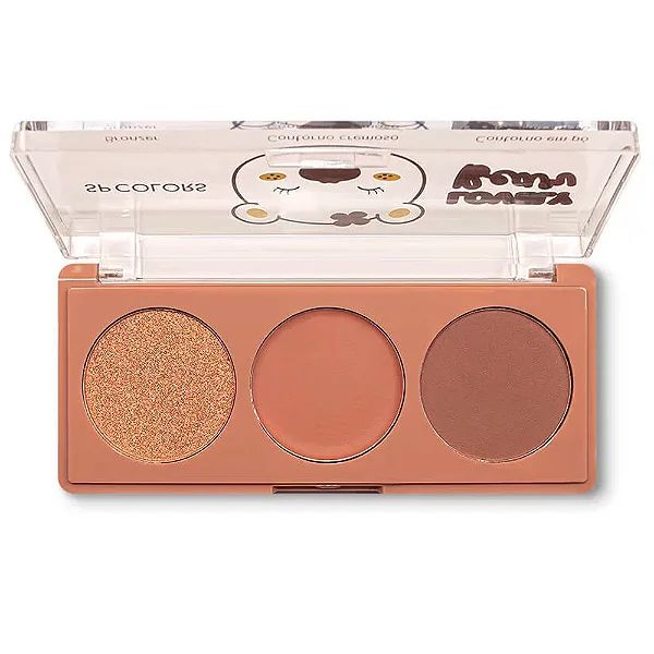 Paleta de Contorno e Bronzer Lovely Bear - SP Color - Versão B