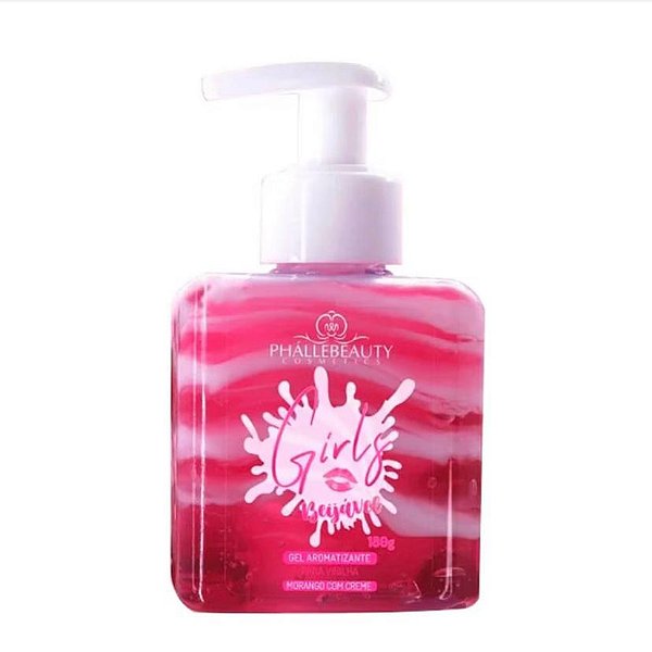 Gel Hidratante para Virilha - Girls Beijável - Morango com Creme - Phállebeauty