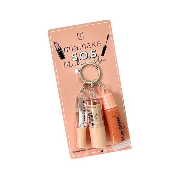 Kit SOS Make Up (Gloss + Batom + Gel) Mia Make