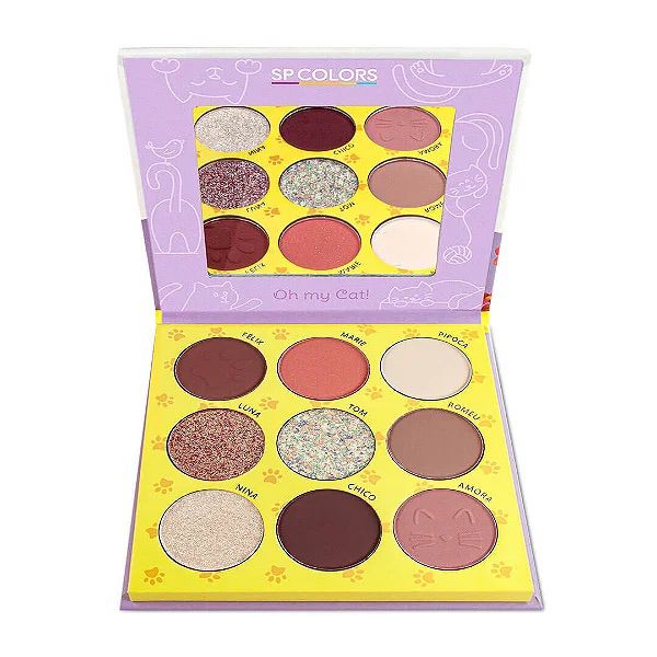 Paleta de Sombras Miaus Cats Collection Lilás - SP Colors