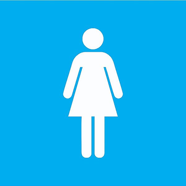 Placa PVC Pictograma Feminino 15x15cm