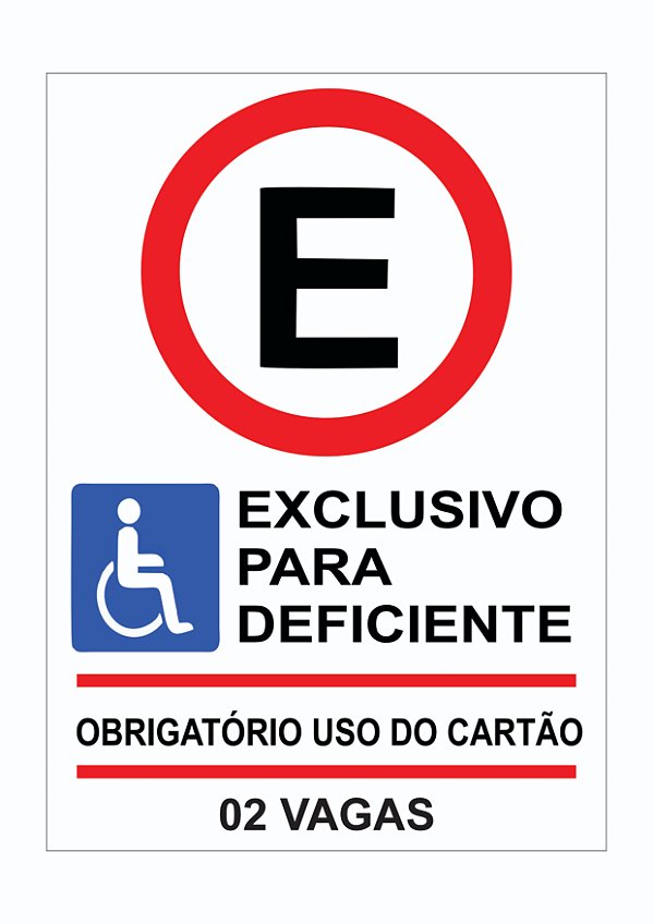 Placa de Estacionamento ACM PCD 50X70 cm
