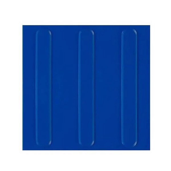 Piso tátil PVC Direcional Azul 25x25 cm