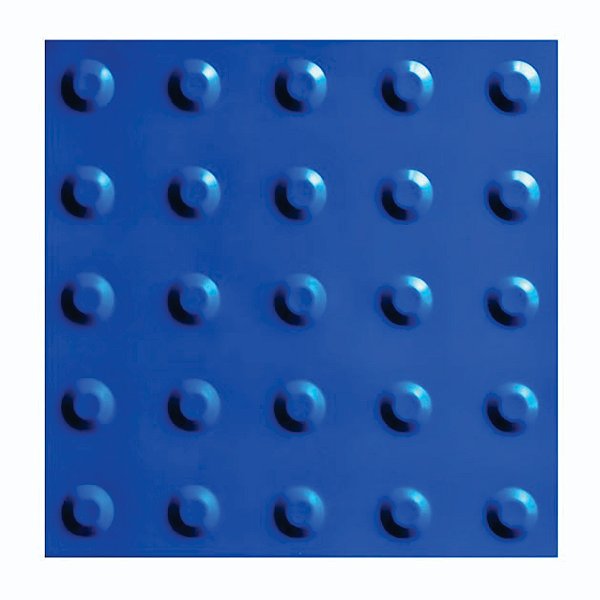 Piso tátil PVC Alerta Azul 25x25 cm