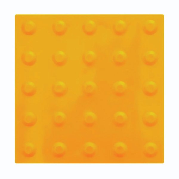 Piso tátil PVC Amarelo Alerta 25x25 cm