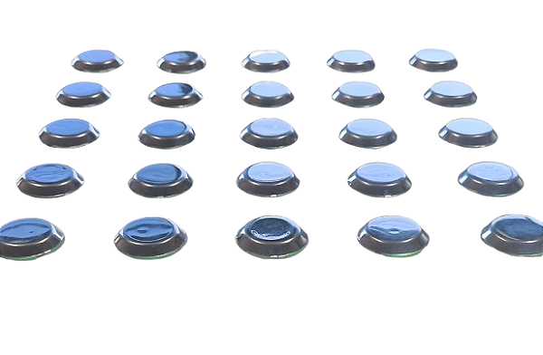 Piso Tátil Alerta INOX – 1 Metro Linear (auto colante)