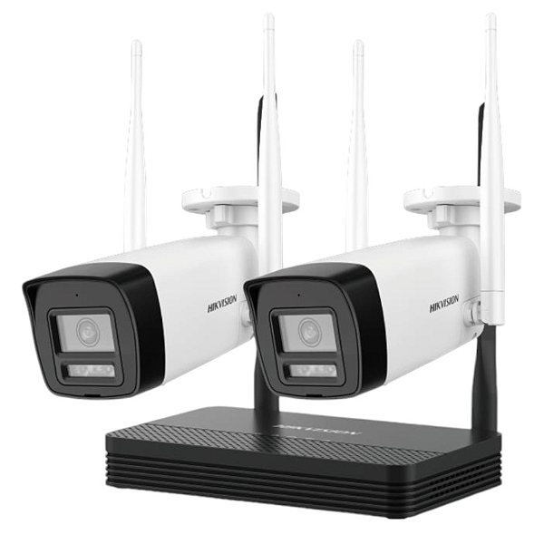 KIT NVS WIFI IP 2*CAMERAS BULLET 4MP+NVR NKS424W0H