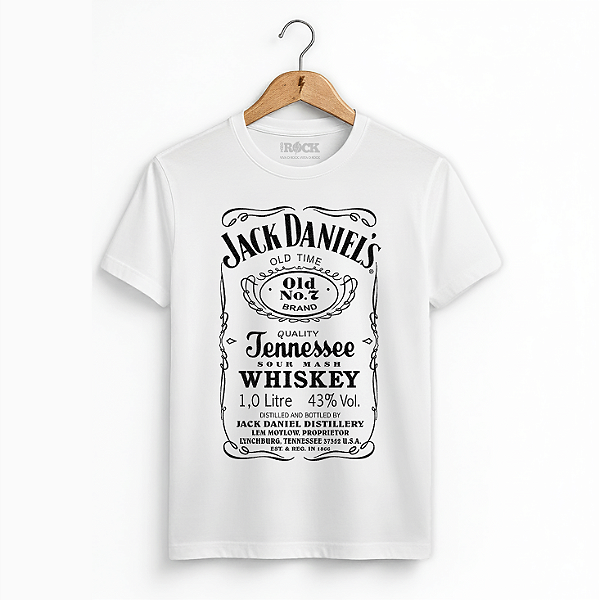 Camiseta Jack Daniels Tradicional Branca