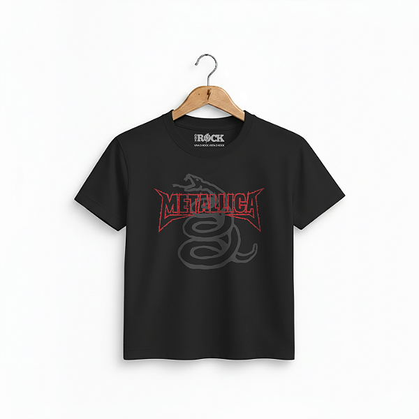 Camiseta Infantil Metallica Preta