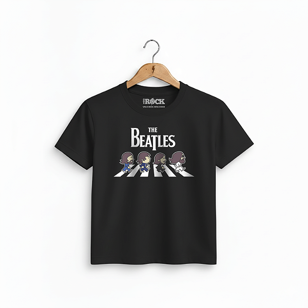 Camiseta Infantil The Beatles Faixa Preta