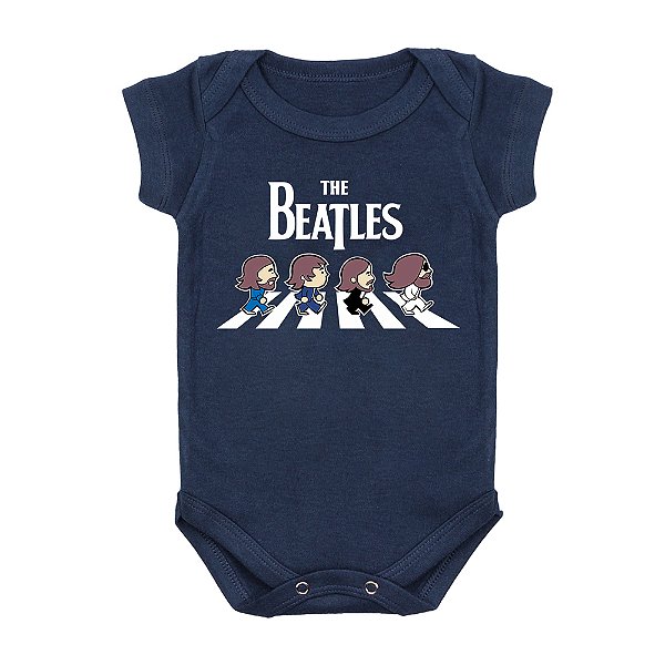 Body Bebê The Beatles Faixa Marinho
