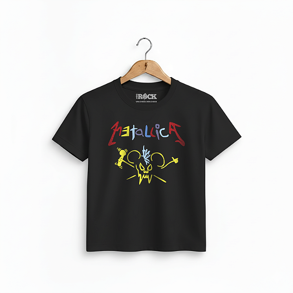 Camiseta Infantil Metallica Colors Preta