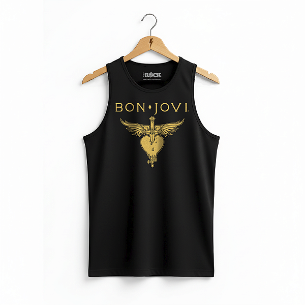 Regata Masculina Bon Jovi Gold Preta