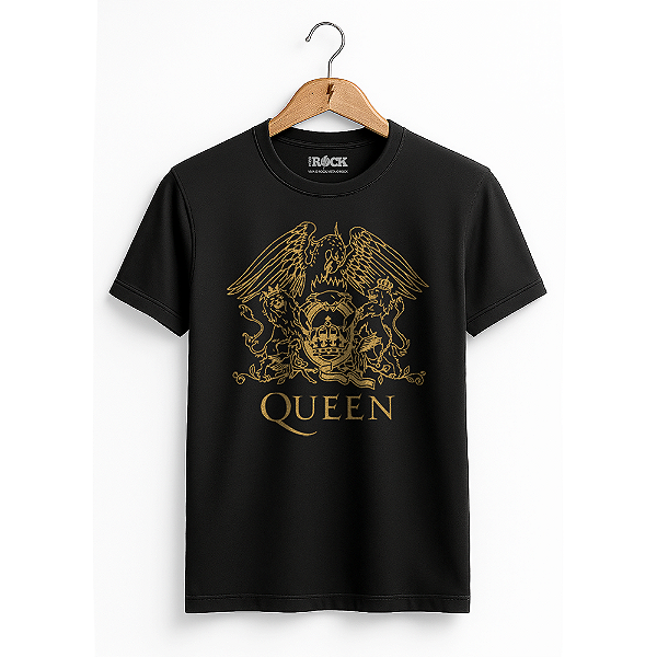Camiseta Queen Gold Preta