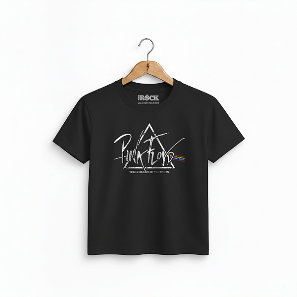 Camiseta Infantil Pink Floyd Prism Preta