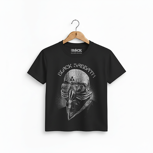 Camiseta Infantil Black Sabbath Mask Preta