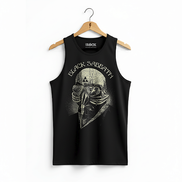 Regata Masculina Black Sabbath Máscara Preta