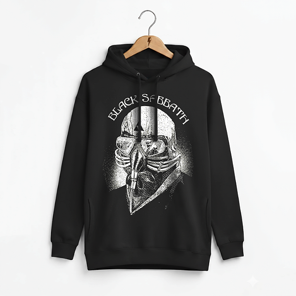 Moletom Bolso Lateral Black Sabbath Preto