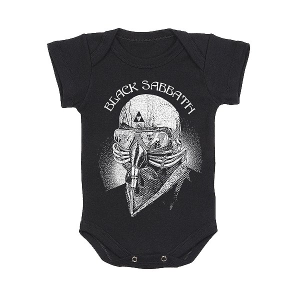 Body Bebê Black Sabbath Preto
