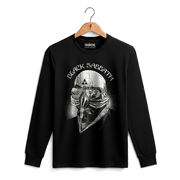 Camiseta Manga Longa Black Sabbath Preto