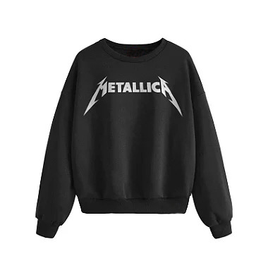 Moletom Careca Metallica Preto