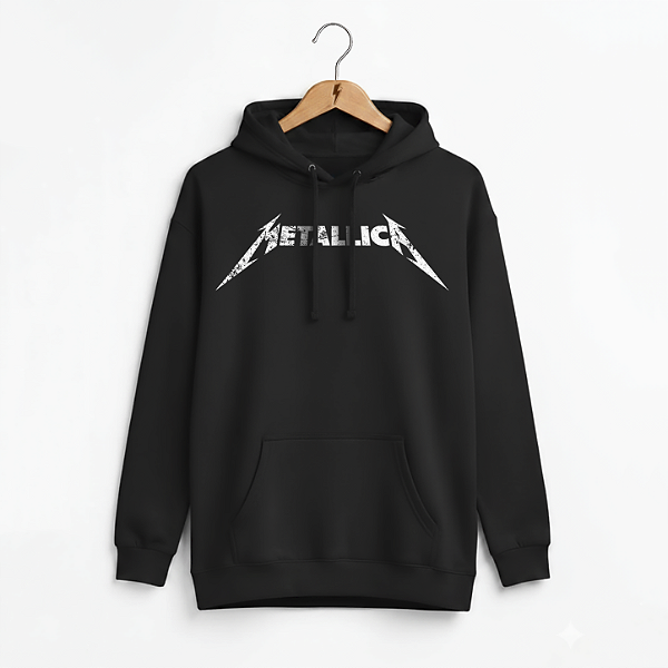 Moletom Canguru Metallica Preto