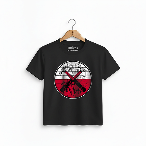 Camiseta Infantil Pink Floyd The Wall Preta