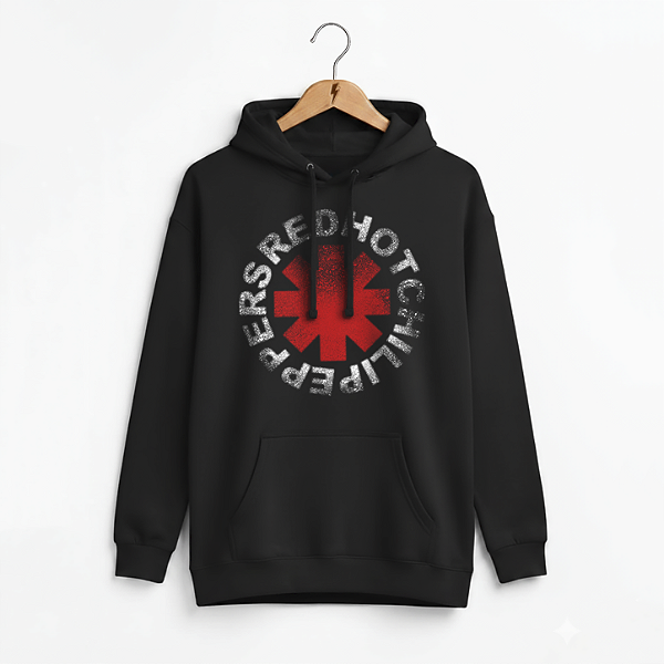 Moletom Canguru Red Hot Chili Peppers Preto
