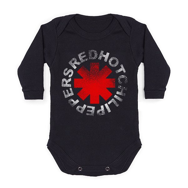 Body Bebê Manga Longa Red Hot Spray Preto