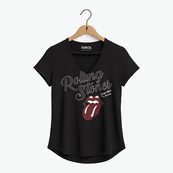 Blusinha Rolling Stones Preta