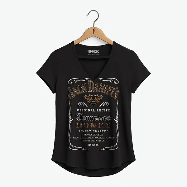 Blusinha Jack Daniels Honey Preta