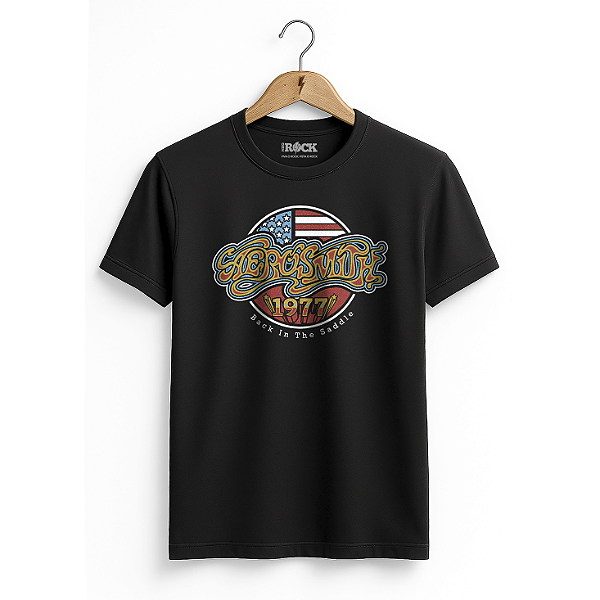 Camiseta Aerosmith 1977 Preta