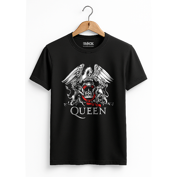 Camiseta Queen Brasão Preta